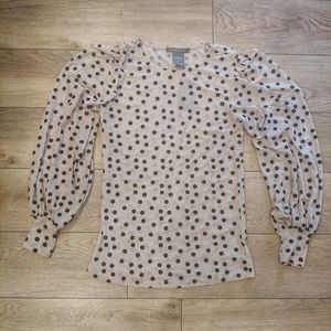 NWT Polka Dot Blouse // size XS